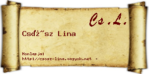Csősz Lina névjegykártya